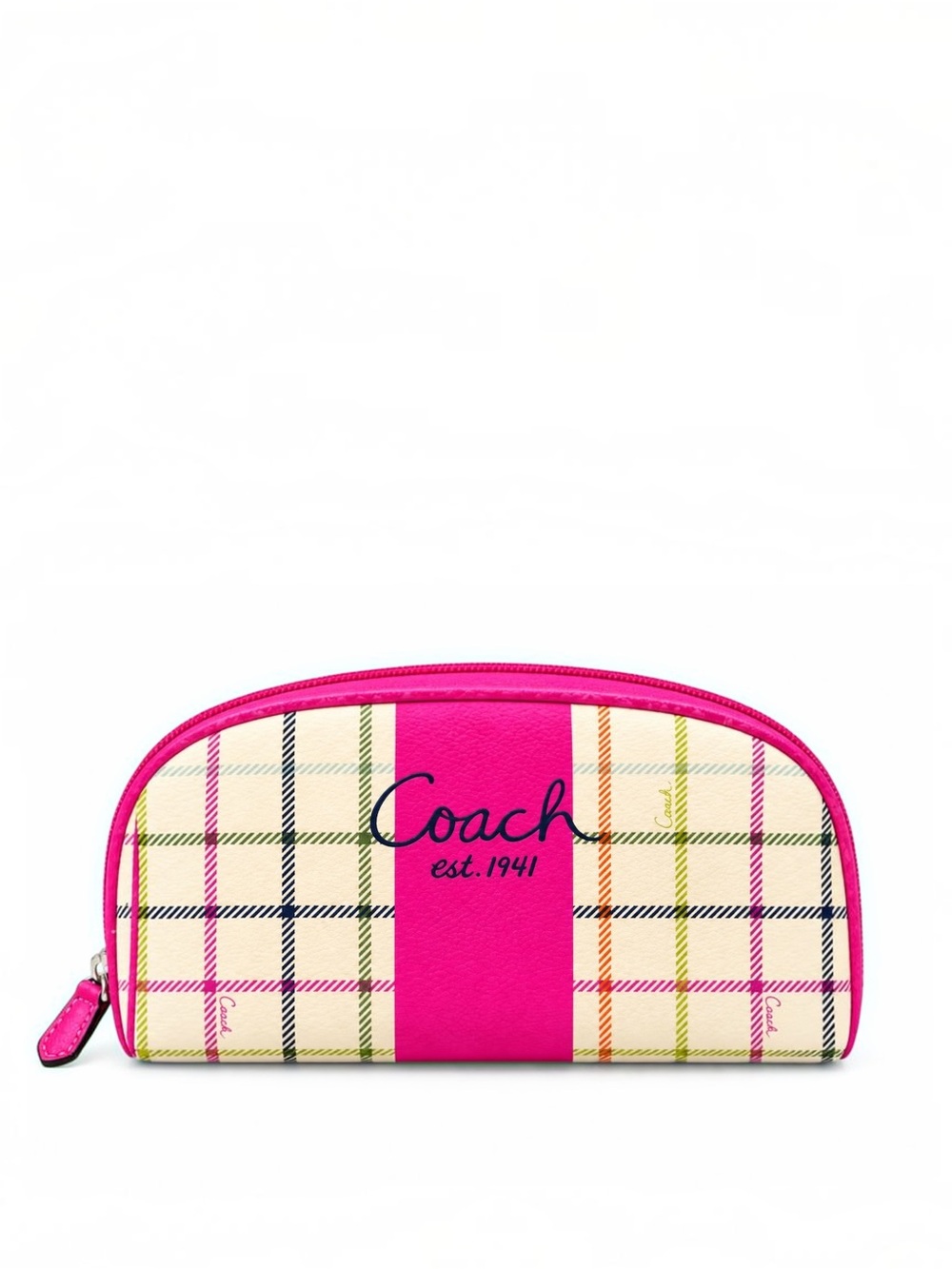 Coach Y2K Tattersall Cosmetic Case
